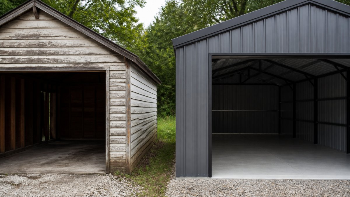 5 Benefits of Choosing Steel Over Wood Garages