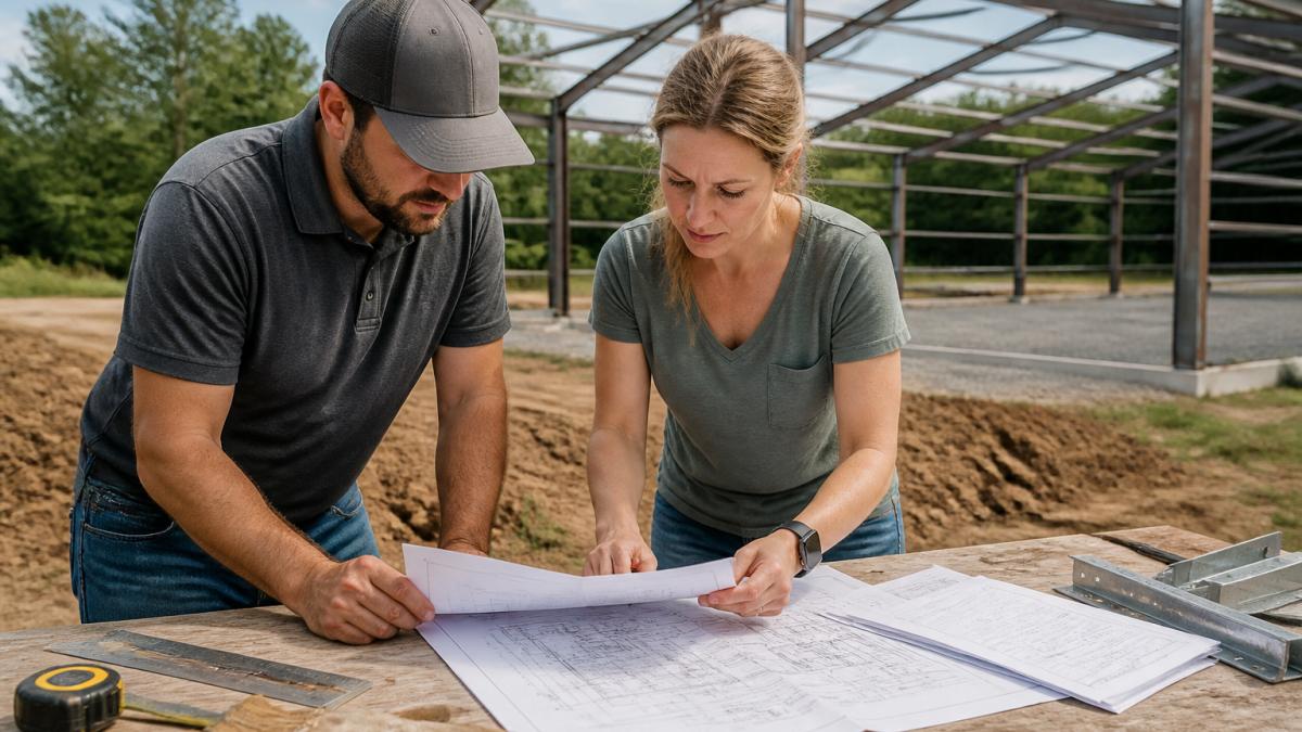Flowchart detailing the step-by-step process to calculate your steel building permit fee and application costs.